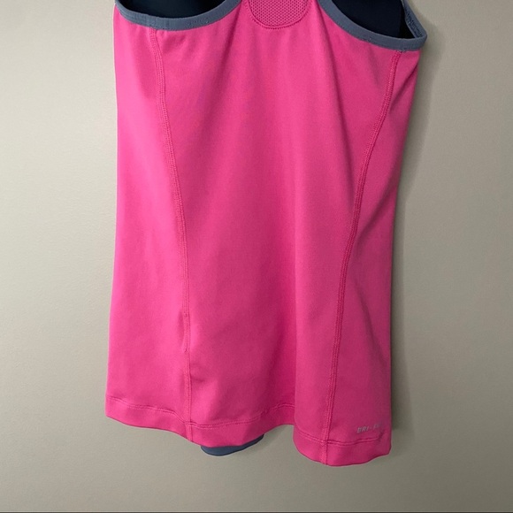Nike Dri-Fit Work Out Tank Top Pink/Gray Sz XS - Picture 8 of 9